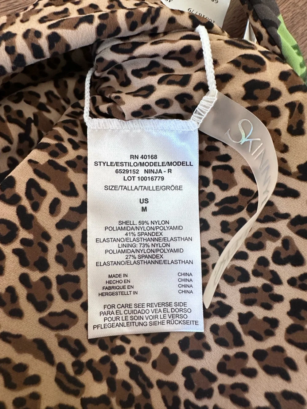 Reversible Tropical Leaf/Leopard One Piece Swimsuit